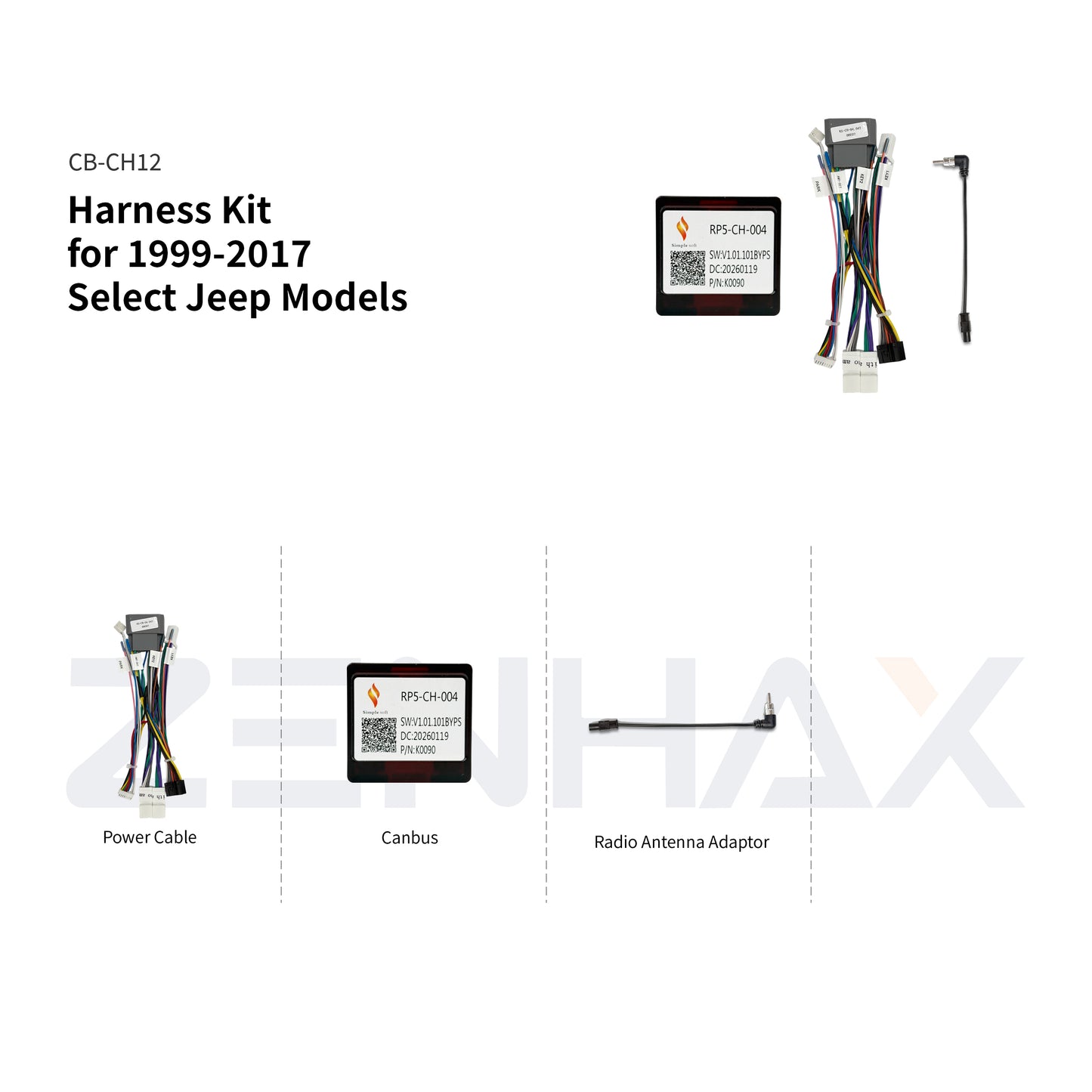 KIT1-CH020 matched wiring harness set for Ram 1500 2500 3500 2002-2005