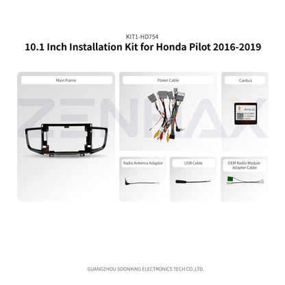 KIT1-HD754 complete installation kit for Honda Pilot 2016-2019