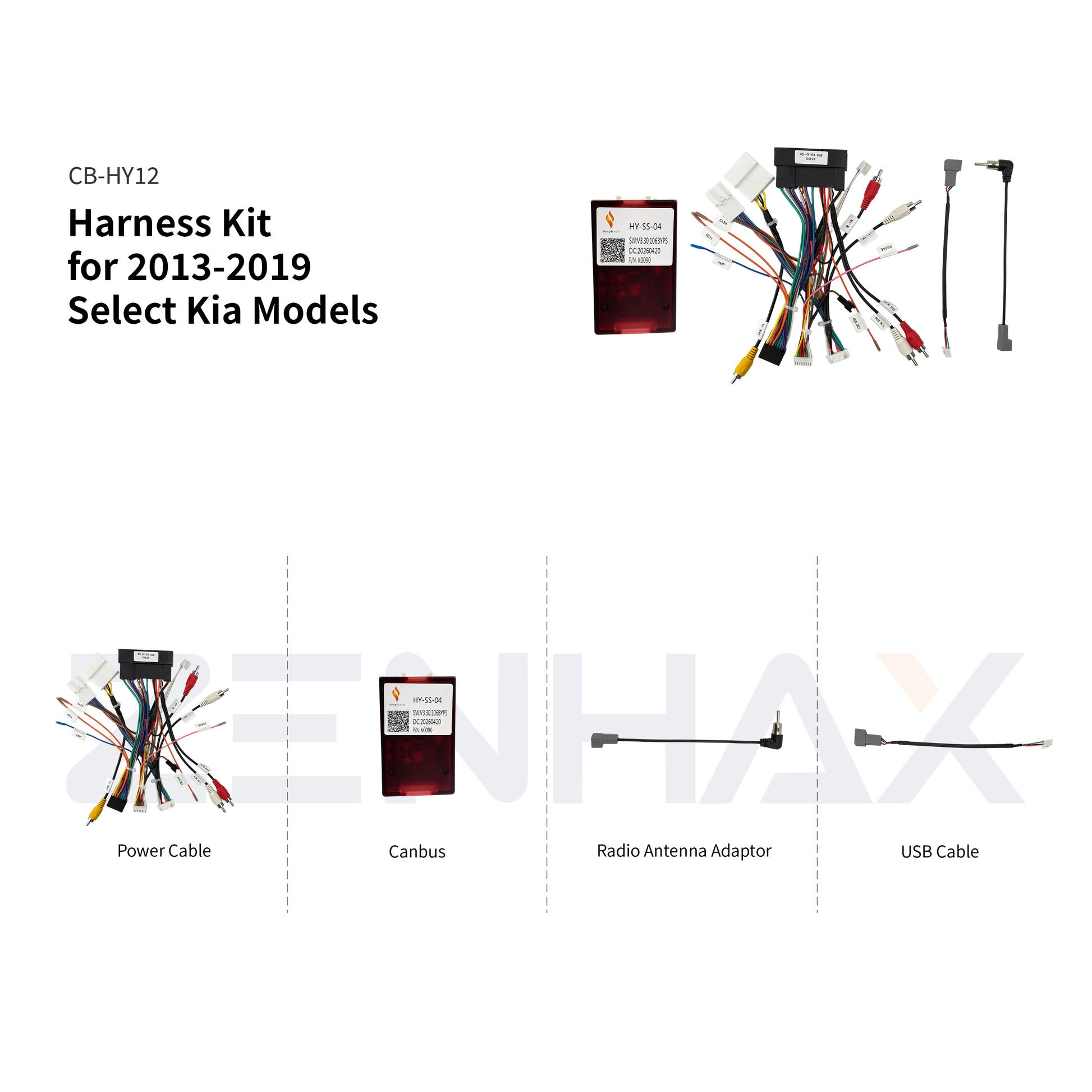 KIT1-HY186 matched wiring harness set for Kia K5 2013-2015 LHD