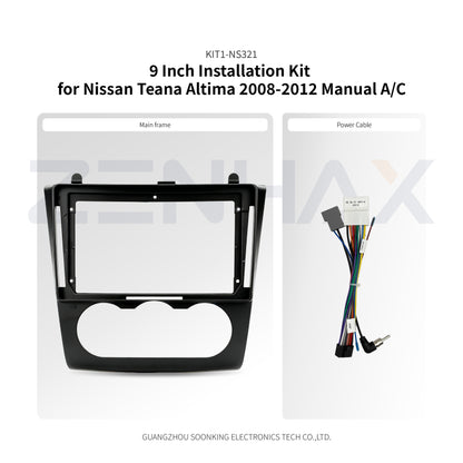 KIT1-NS321 complete installation kit for Nissan Teana/Altima 2008-2012 Manual A/C