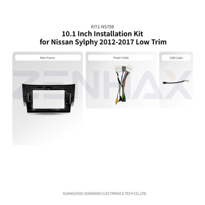 KIT1-NS798 complete installation kit for Nissan Sylphy 2012-2017 Low Trim