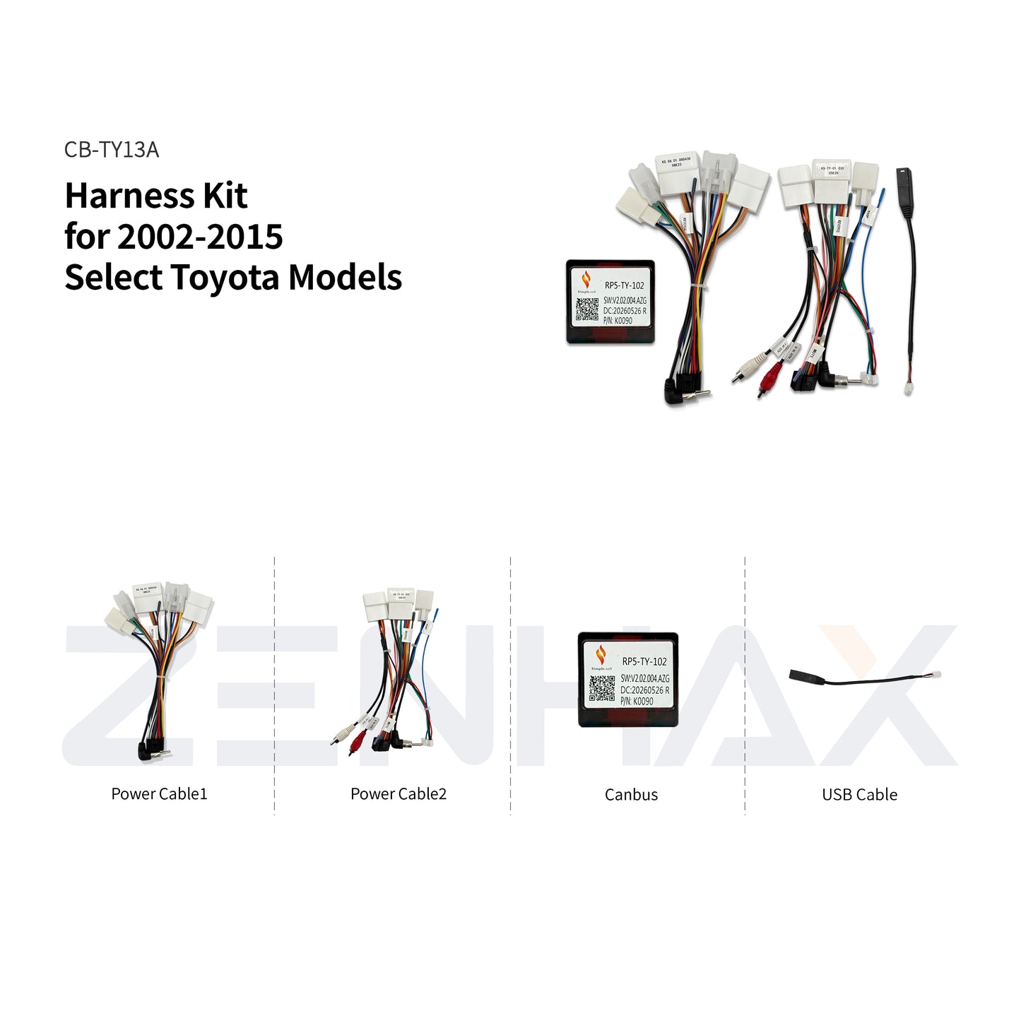 KIT1-TY529 matched wiring harness set for Toyota FJ Cruiser 2007-2018