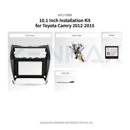 KIT1-TY859 complete installation kit for Toyota Camry 2012-2015