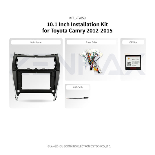 KIT1-TY859 complete installation kit for Toyota Camry 2012-2015