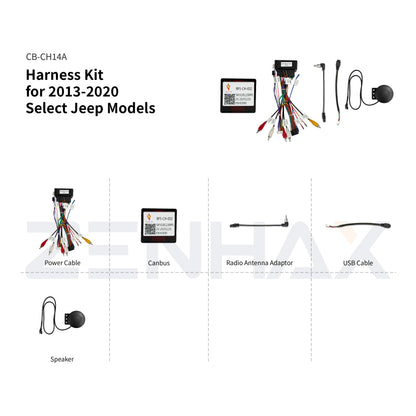 KIT2-CH012 matched wiring harness set for Jeep Wrangler 2018-2022