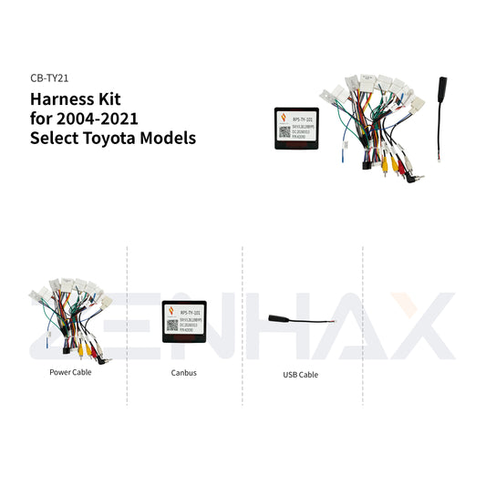 KIT2-TY505 matched wiring harness set for Toyota Avensis 2002-2008
