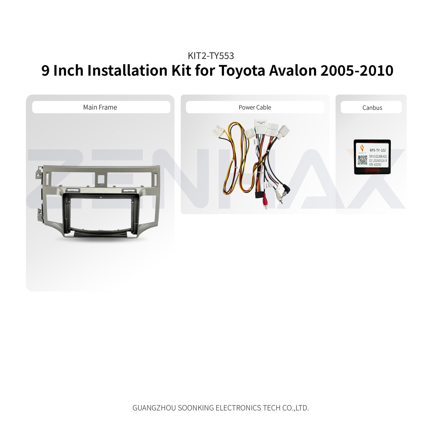 KIT2-TY553 complete installation kit for Toyota Avalon 2005-2010
