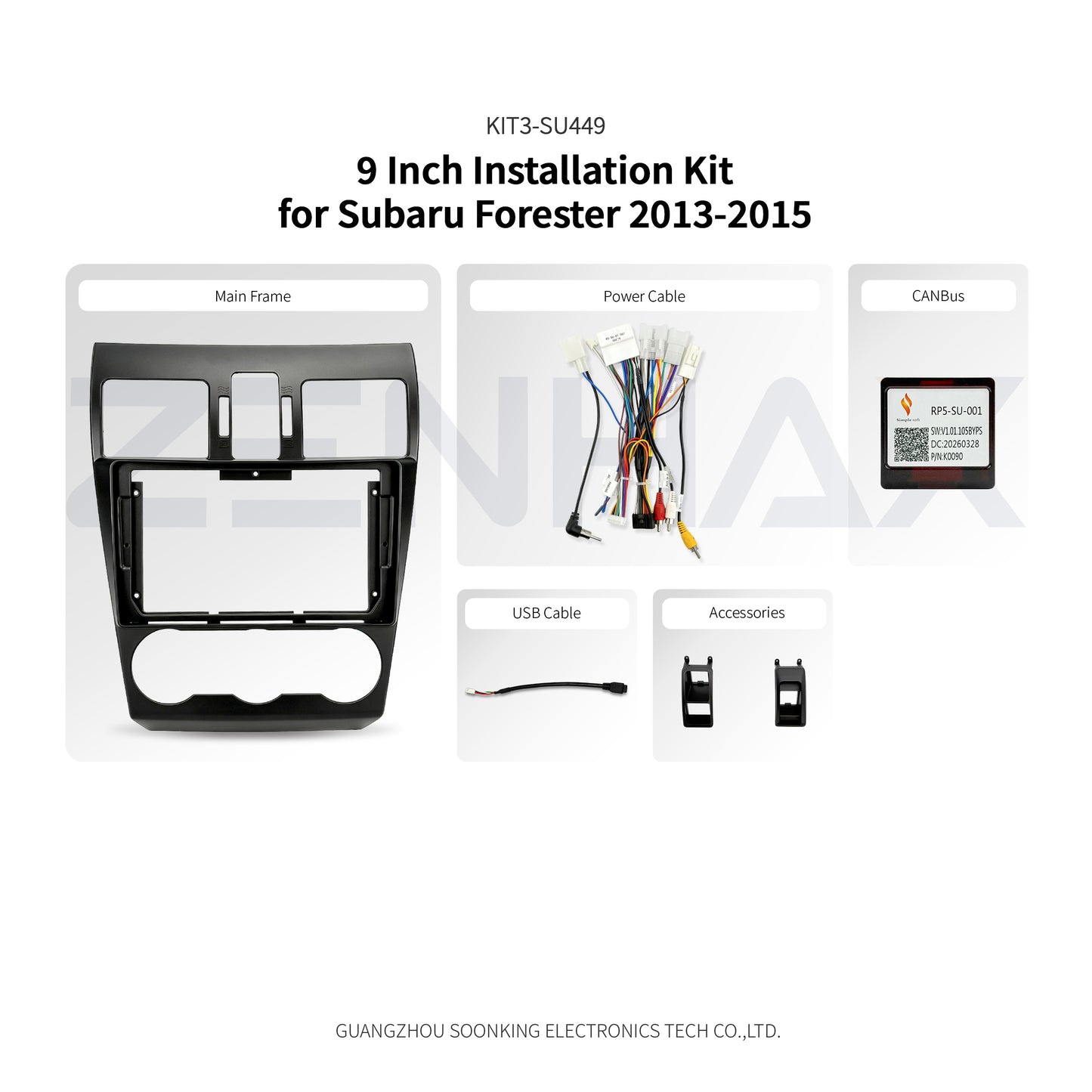 KIT3-SU449 complete installation kit for Subaru Forester 2013-2015
