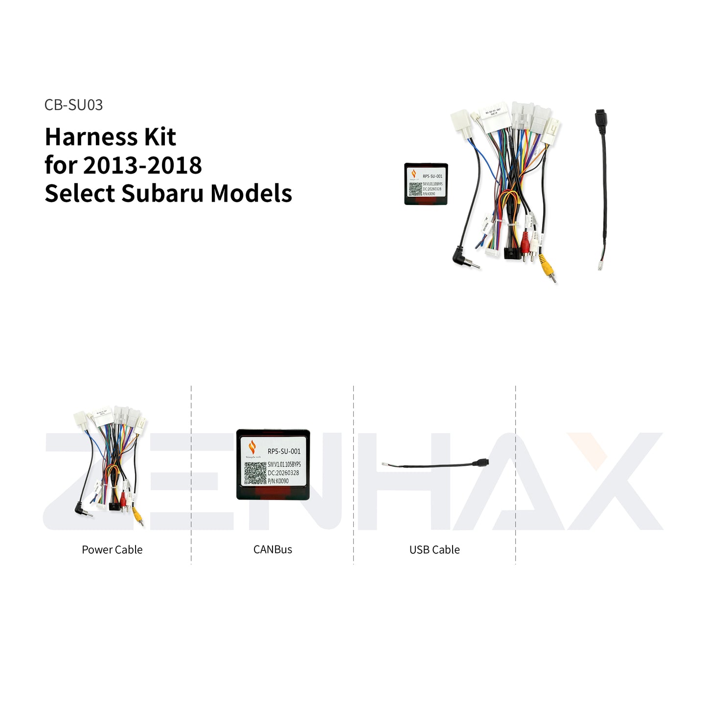 KIT3-SU449 matched wiring harness set for Subaru Forester 2013-2015