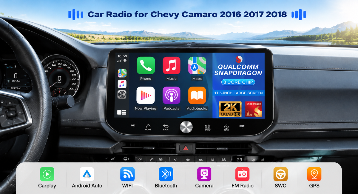 11.5" 2K Android Car Stereo for Chevy Camaro 2016-2018 | Bose Compatible