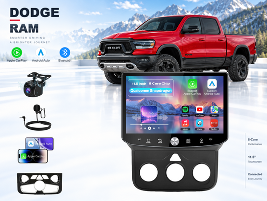 11.5" 2K Android Car Stereo for Dodge Ram 1500/2500 2013-2018 | Carplay