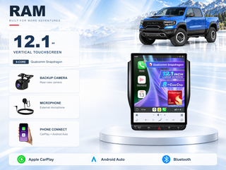 12.1" Vertical Android Car Stereo for Dodge Ram 2019-2023 | Carplay