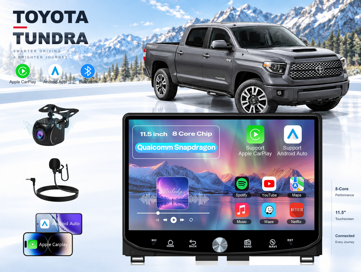 11.5" 2K Android Car Stereo for Toyota Tundra 2014-2021 | CarPlay